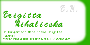 brigitta mihalicska business card